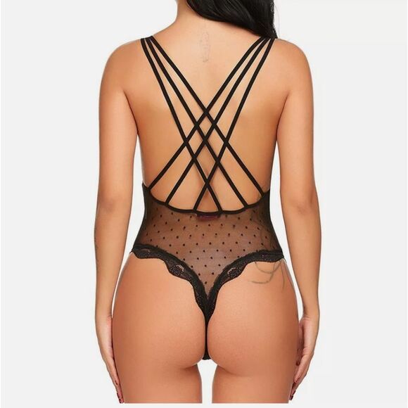 Sexy-Lingerie-Sleepwear-Sheer-Lace-Women-Babydoll-   - Picture 4 of 4